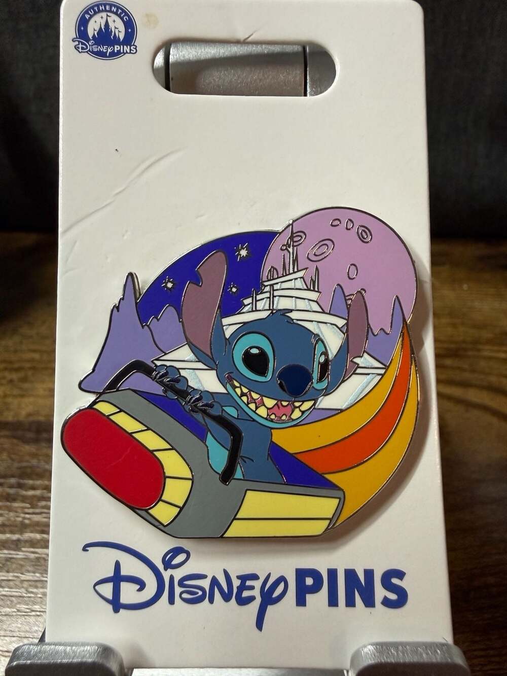 Disney Parks Stitch on Space Mountain Roller Coaster Vehicle Pin